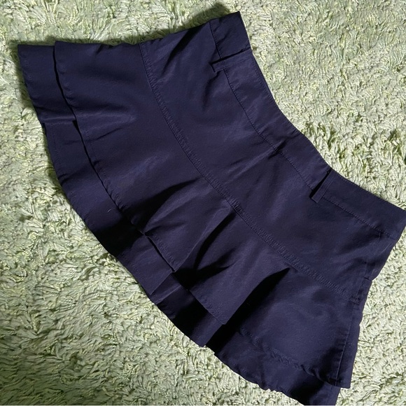 Micro mini black ruffle skort S - Picture 2 of 4